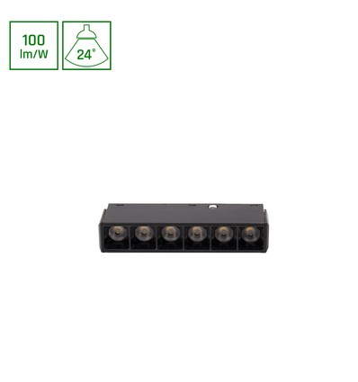 SYSTEM SHIFT BASIC GRID XS 6W skinnespot til 48V - 4000K, 100°, sort, IP20