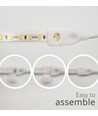 5m 10W/m vandtæt LED strip (Type X-2) - 230V, IP67, 1300lm/m, Kan klippes for hver 10cm, op til 100m