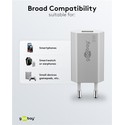 USB oplader 5W - Hvid, USB-A, perfekt til mobil og lamper
