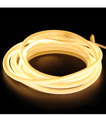 5 m. vandtæt Ridebane Neon COB strip - 230V, IP67, 288 LED, 11,5W/m, kan klippes for hver 10cm 5 m. vandtæt Ridebane Neon COB strip - 230V, IP67, 288 LED, 11,5W/m, kan klippes for hver 10cm