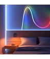 5m RGBIC Neon flex slange - USB, Vævet reb, Bluetooth App, fjernbetjening, Komplet sæt
