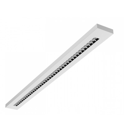 40W RA90 Plank kontor armatur - 120cm, CCT, Hvid, UGR16