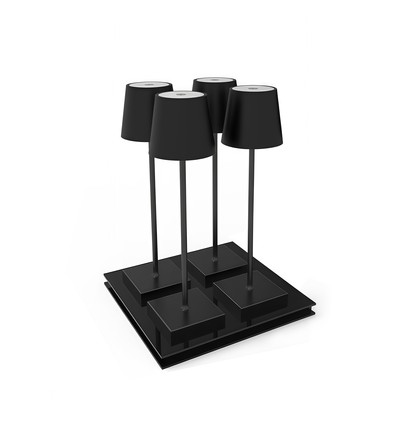 Ladebase til trådløse opladelige bordlamper - 4 pladser, trådløs opladning