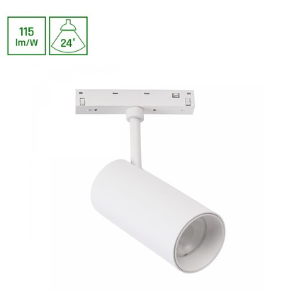 20W SHIFT BASIC skinnespot til 48V skinnesystem - 48V, NW, 65x140x210 mm