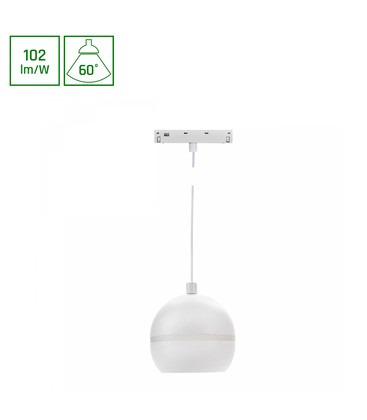 System Shift Basic - Globe P Ring Kuglelampe, Nedhængt, 90mm, 10W, 2700K, Hvid