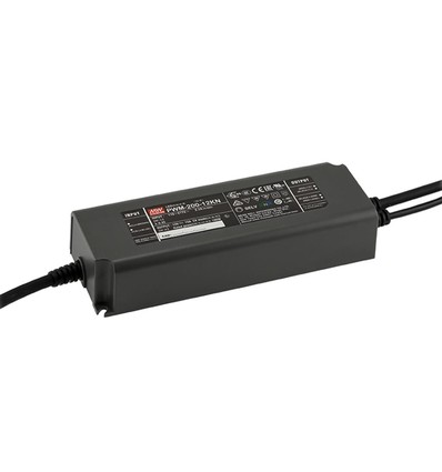 Meanwell 200W / 24V DC dæmpbar strømforsyning DALI2 - 8.33A, IP67, DALI interface + push dim