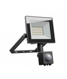 20W projektør - IP44, Sort, PIR sensor