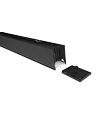 36W LED lysskinne - 120cm, 120 lm/W, Sort, loftlampe til kontor, inkl. wireophæng