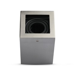 Producenter GU10 - LED, satin nikkel, firkantet