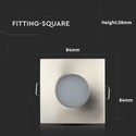 GU10 lampe - Firkantet, Satin Nikkel