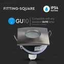 GU10 lampe - Firkantet, Satin Nikkel
