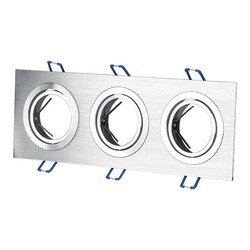 Producenter 3xGU10 Lampe - Kvadratisk, Aluminium Børstet
