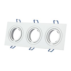 Producenter 3 lampe GU10 firkantet hvid.