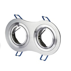 Producenter 2xGU10 Lampe - Runde, Aluminium Børstet