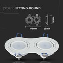 EN: VT-783 2xGU10 FITTING ROUND WHITE
