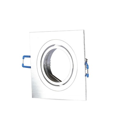 GU10/MR16 Firkantet downlight - Uden lyskilde, Hul: 7,5x7,5 cm, mål: 9,1x9,1cm