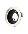 GU10 indbygningsspot - Rund, Satin nikkel, Hul: Ø9 cm, Mål: Ø10 cm, uden lyskilde
