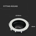 EN: VT-781 GU10 FITTING ROUND WHITE