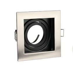 Producenter GU10 lampe - firkantet, satin nikkel