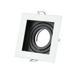 Producenter GU10 lampe - kvadratisk, hvid