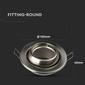 GU10 lampe (VIP) - rund, satin nikkel