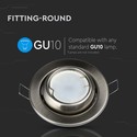 GU10 lampe (VIP) - rund, satin nikkel