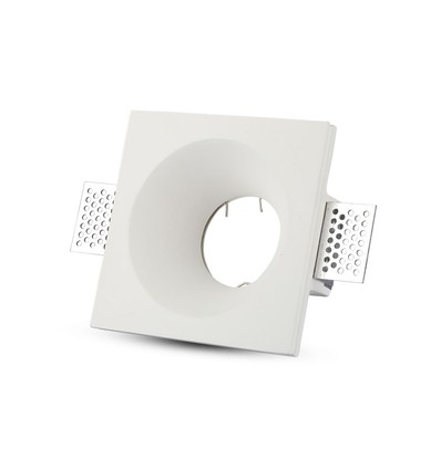 GU10 downlight til gipsloft indspartling - Ekskl. lyskilde og fatning, 12x12cm, firkantet, undersænket
