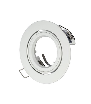 Downlight kit uden lyskilde - Hul: Ø8,5 cm, Mål: Ø9,5 cm, Hvid, vælg MR16 eller GU10 fatning