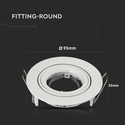 Downlight kit uden lyskilde - Hul: Ø8,5 cm, Mål: Ø9,5 cm, Hvid, vælg MR16 eller GU10 fatning