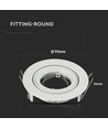 MR16/GU10 Downlight kit - Uden lyskilde, Hvid, Hul: Ø8,5 cm, Mål: Ø9,5 cm