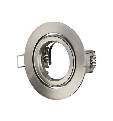 GU10 indbygningsspot rund - Satin nikkel, aluminium, Ø85 mm hul, IP20 indendørs