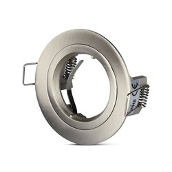 V-Tac GU10 lampe rund - satin nikkel