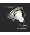 GU10 indbygningsspot - Satin nikkel, rund, aluminium, hul: Ø7,3 cm, mål: Ø8,1 cm