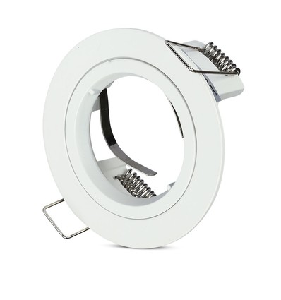 GU10 indbygningsspot - Hvid, aluminium, IP20 indendørs, Hul: Ø7,3 cm, Mål: Ø8,1 cm