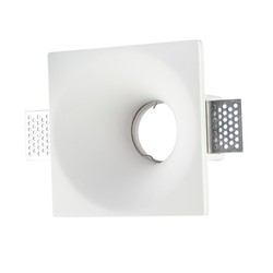 V-Tac GU10 Gips Lampe - Kvadratisk, Hvid.