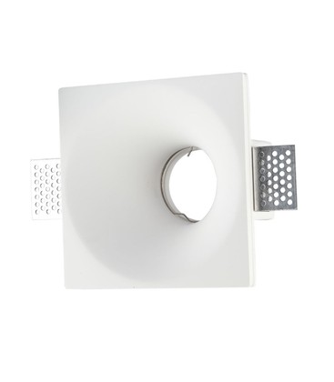 GU10 Gips Lampe - Kvadratisk, Hvid GU10 Gips Lampe - Kvadratisk, Hvid