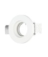 GU10 gips indbygningsspot - Rund, hvid, Ø10cm, hul: Ø10,3 cm, uden lyskilde