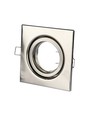GU10 indbygningsspot - Satin nikkel, kvadratisk, hul: Ø7,4 cm, Ferrum