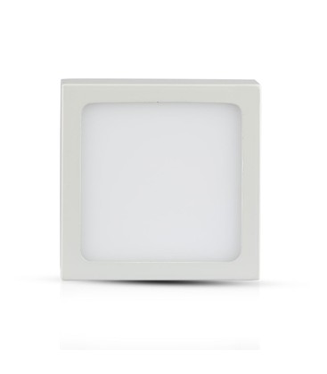 12W LED overfladepanel - 6400K, kvadratisk