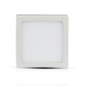 12W LED overfladepanel - 6400K, kvadratisk