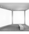 12W kvadratisk LED loftlampe - 900lm, 140x140mm, flicker free, hvid kant