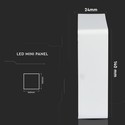 12W LED overfladepanel - 6400K, kvadratisk