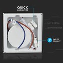 12W LED overfladepanel - 6400K, kvadratisk