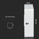 15W LED overfladepanel - 3000K, kvadratisk