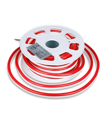 8W/m Neon Flex 24V - Rød, 10m/rulle