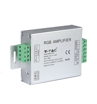 V-Tac RGB forstærker til LED strips - 12V (144W) 24V (288W)