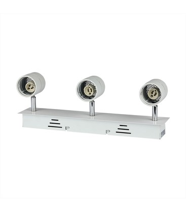 3xGU10 Skinne Lampe - Hvid