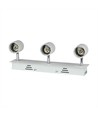 3xGU10 1-fase skinnespot - Hvid, 39cm, justerbar, uden lyskilde