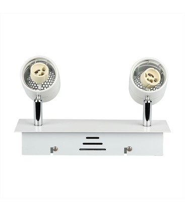 2xGU10 Skinne - Lampe, Hvid