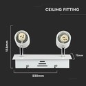 2xGU10 Skinne - Lampe, Hvid